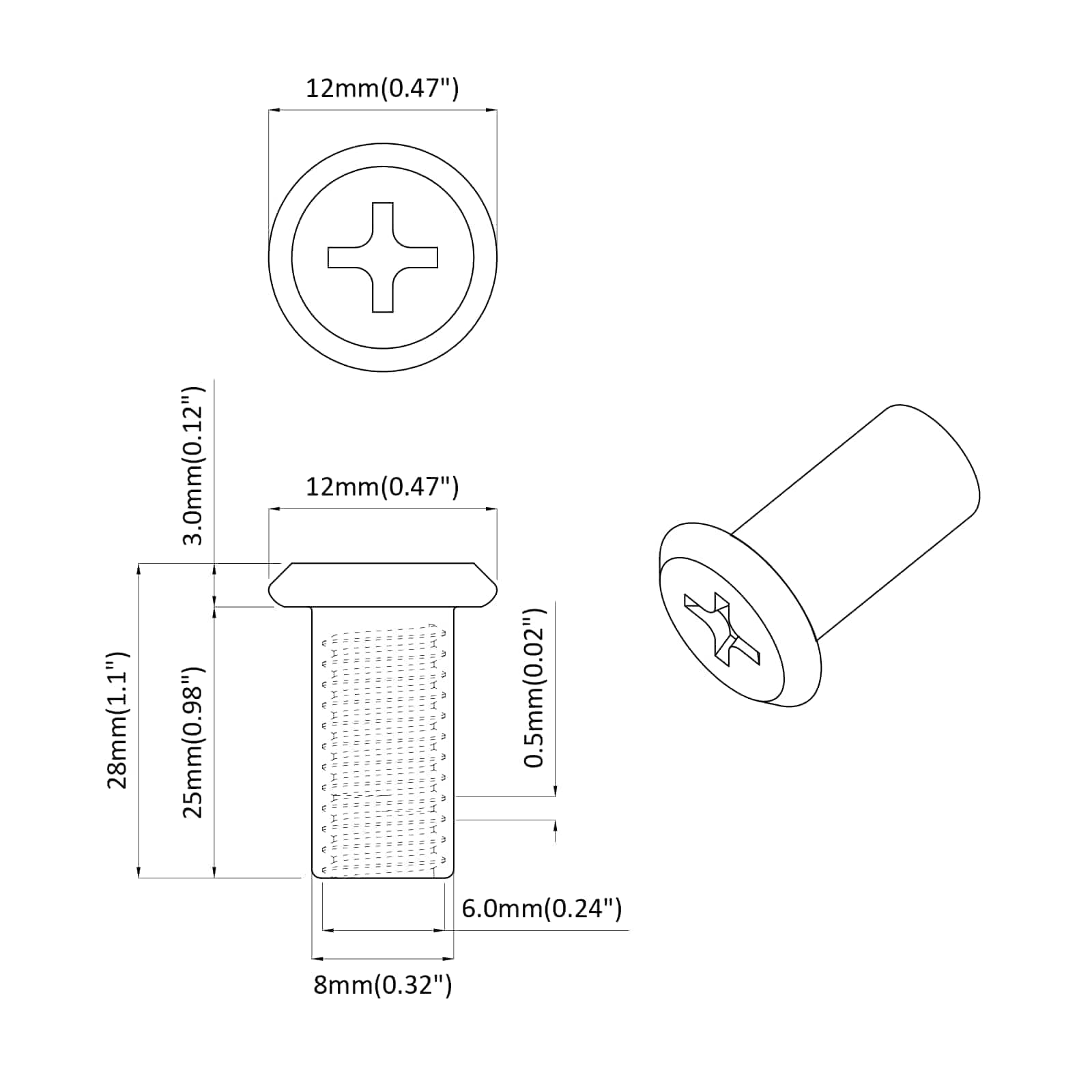 vidaXL Nakretka Zamkowa 2 pcs Nikiel M6 x 25 mm Stal