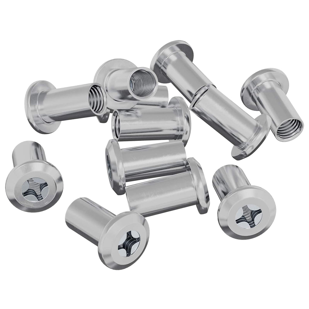 vidaXL Nakretka Zamkowa 2857 pcs Nikiel Stal