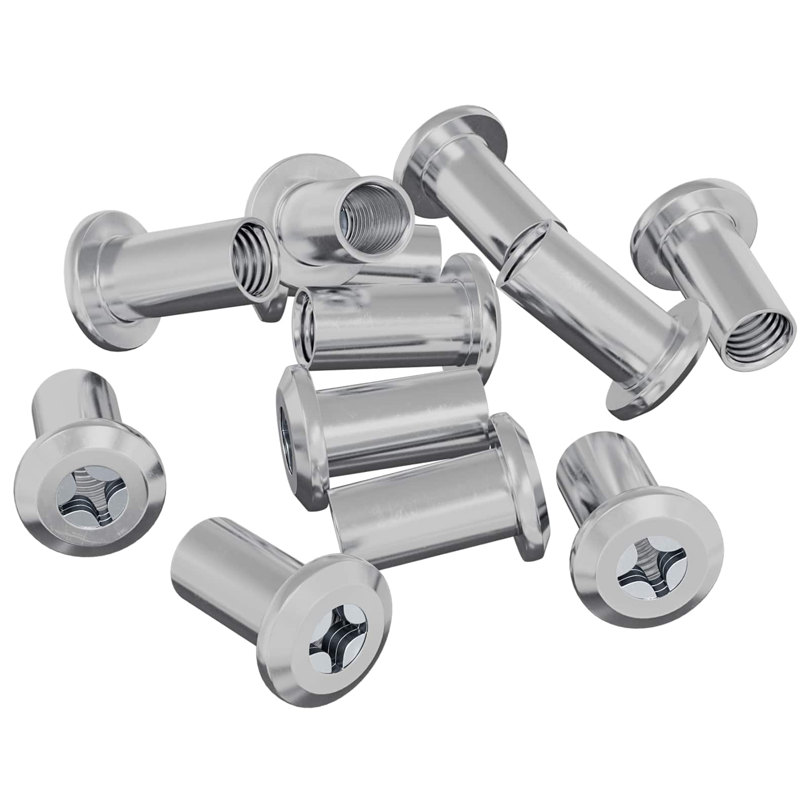 vidaXL Nakretka Zamkowa 2857 pcs Nikiel Stal