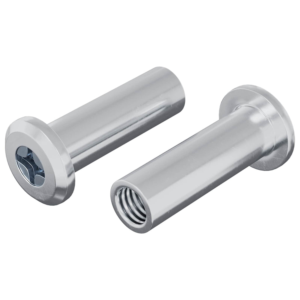 vidaXL Nakretka Zamkowa 2 pcs Srebrny M6 x 25 mm Stal