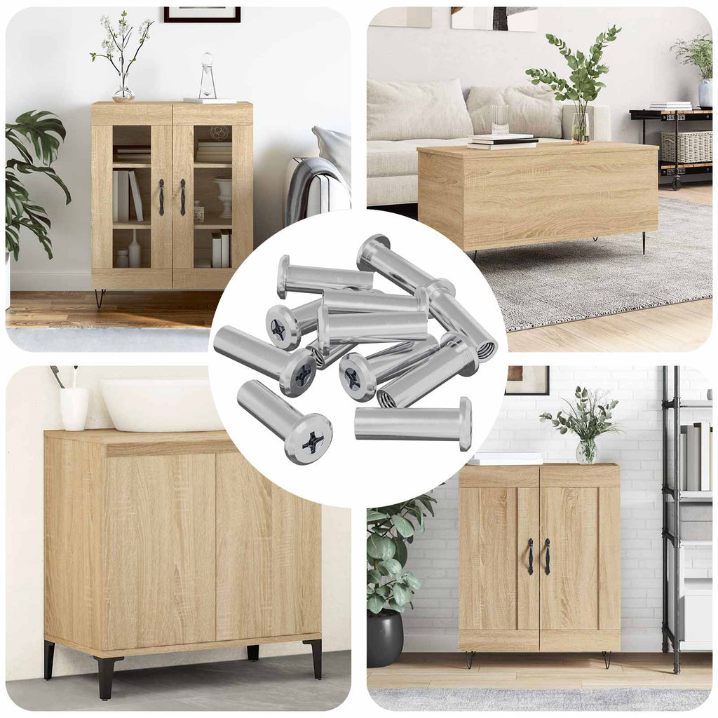 vidaXL Nakretka Zamkowa 2857 pcs Srebrny Stal