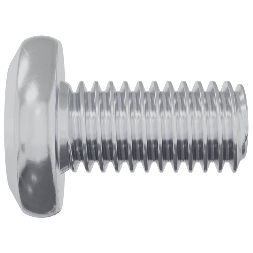 vidaXL Śruba Zablokowująca Gładki 12 pcs Srebrny M6 x 12 mm Stal