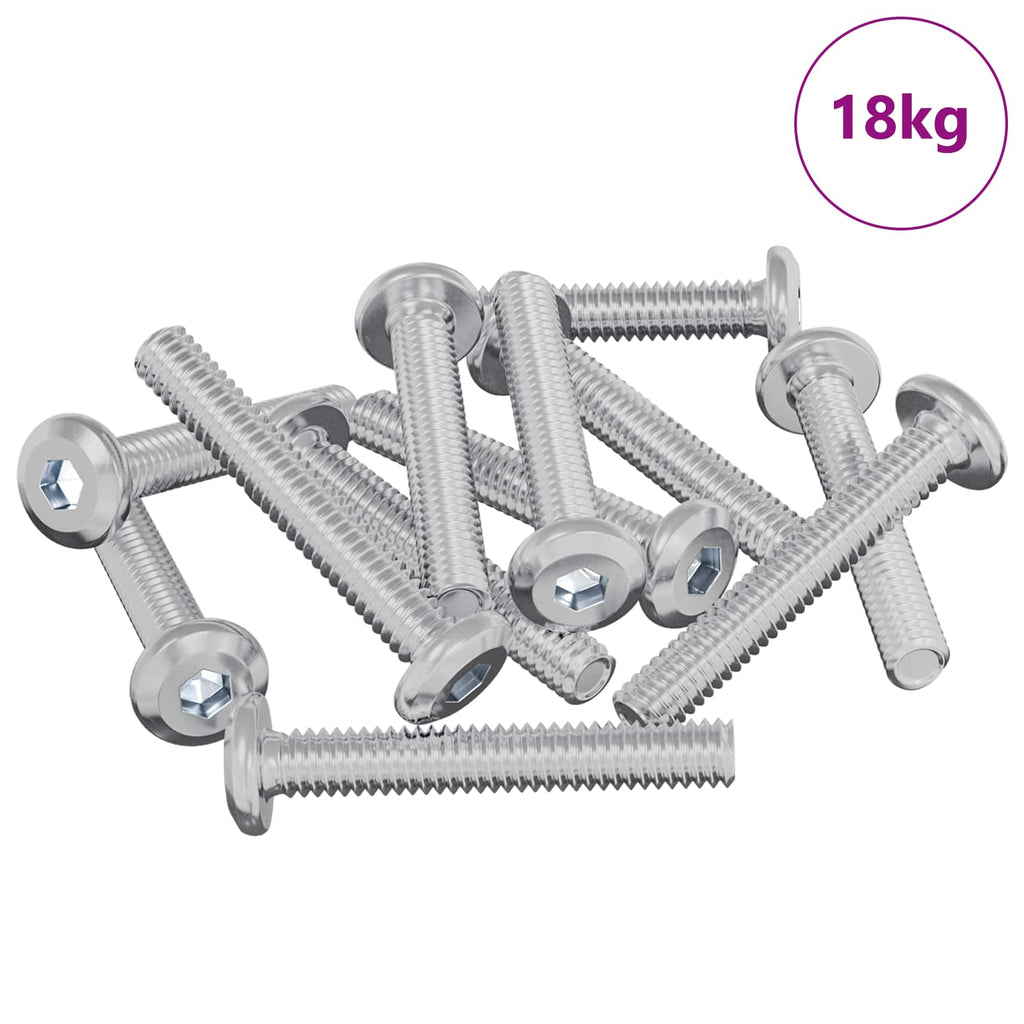 vidaXL Śruba Zablokowująca Gładki 2514 pcs Srebrny Stal