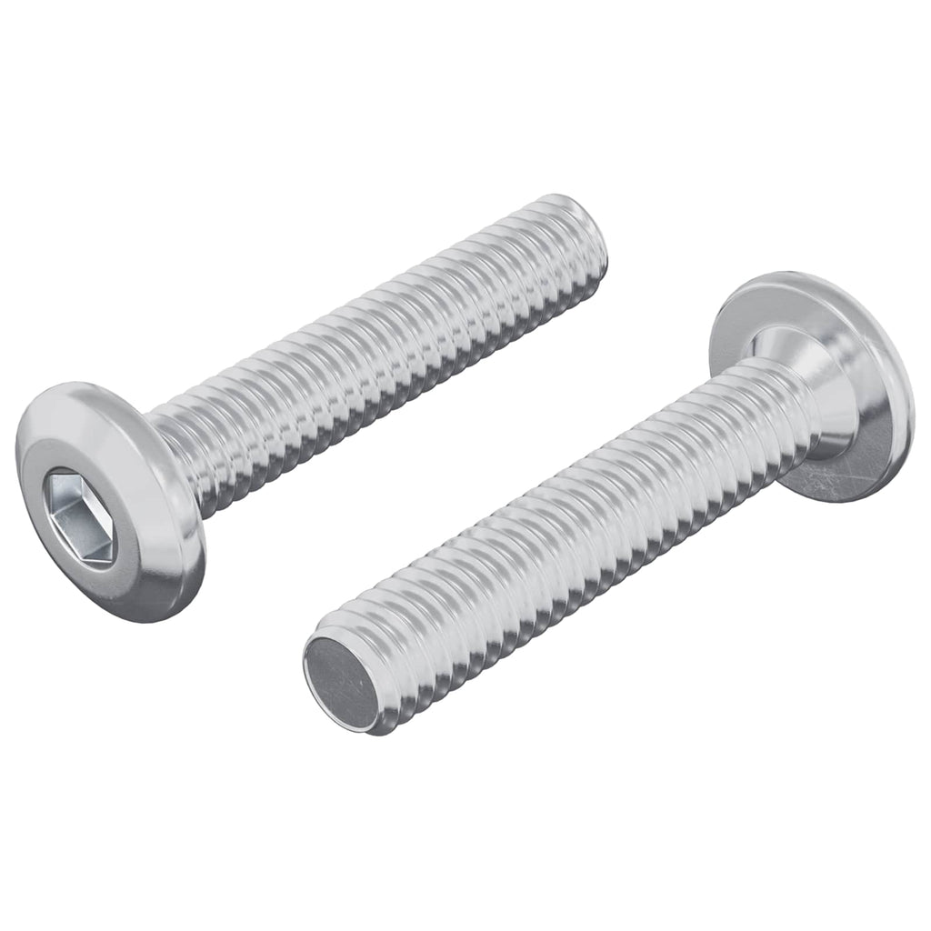 vidaXL Śruba z blokadą głowicy 2 pcs Srebrny M6 x 30 mm Stal