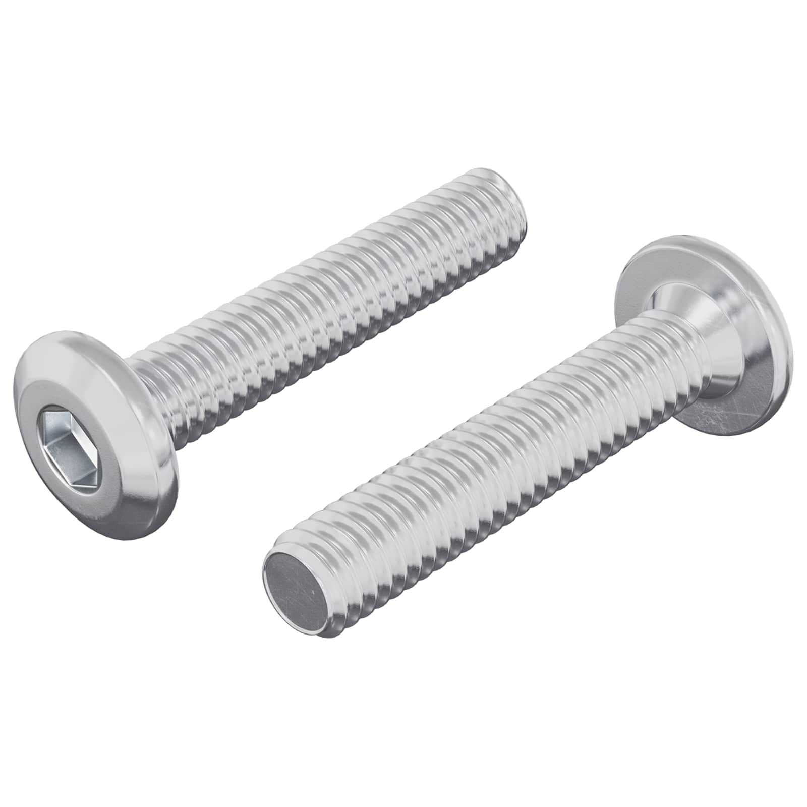 vidaXL Śruba z blokadą głowicy 2 pcs Srebrny M6 x 30 mm Stal