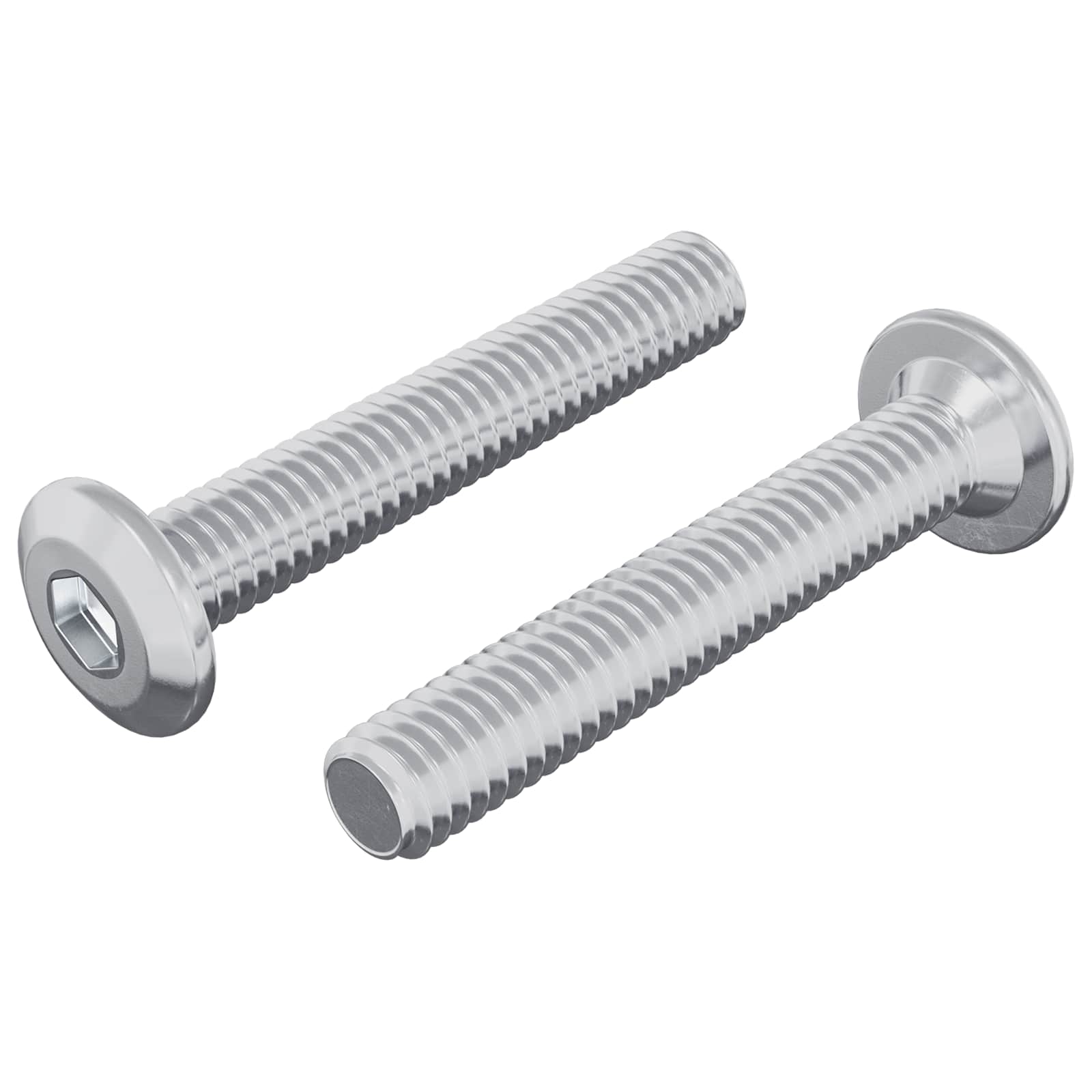 vidaXL Śruba z blokadą głowicy 2 pcs Srebrny M6 x 35 mm Stal