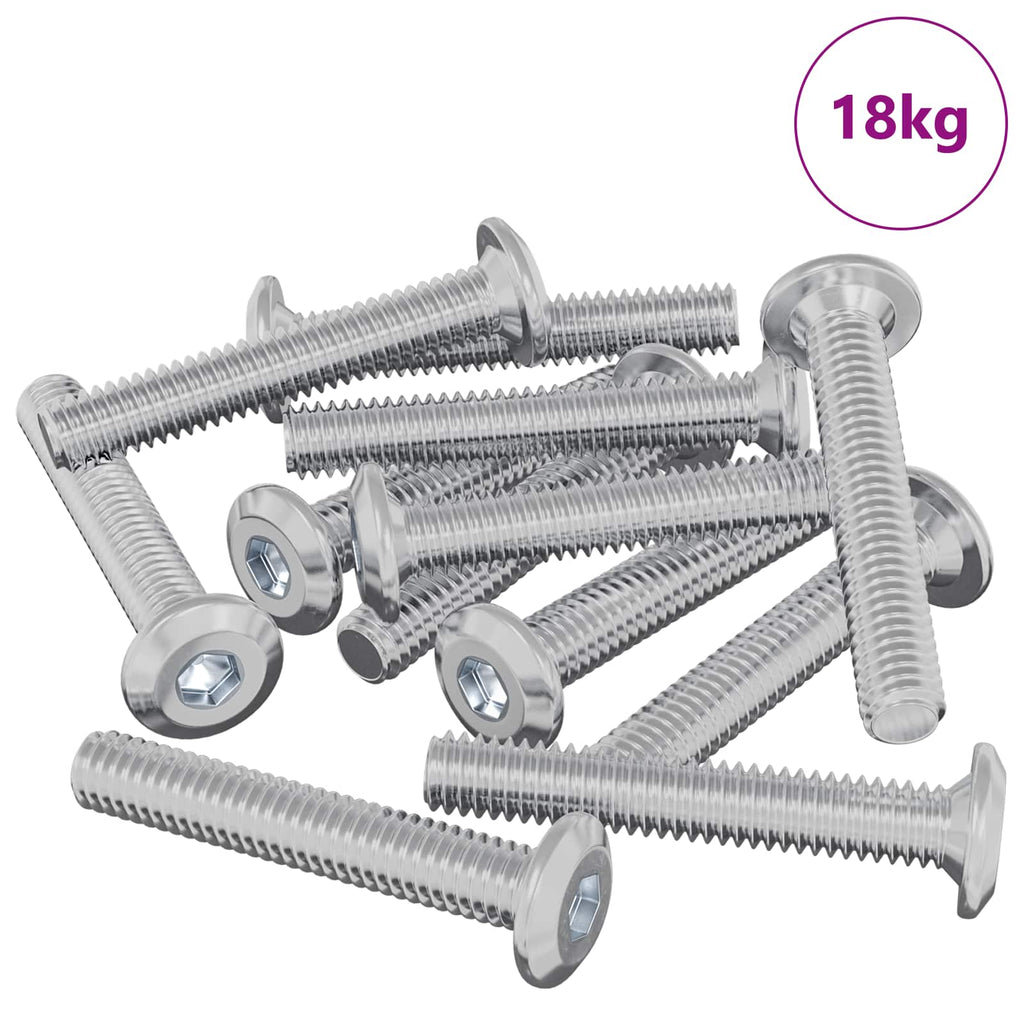 vidaXL Śruba z blokadą głowicy 2514 pcs Srebrny Stal