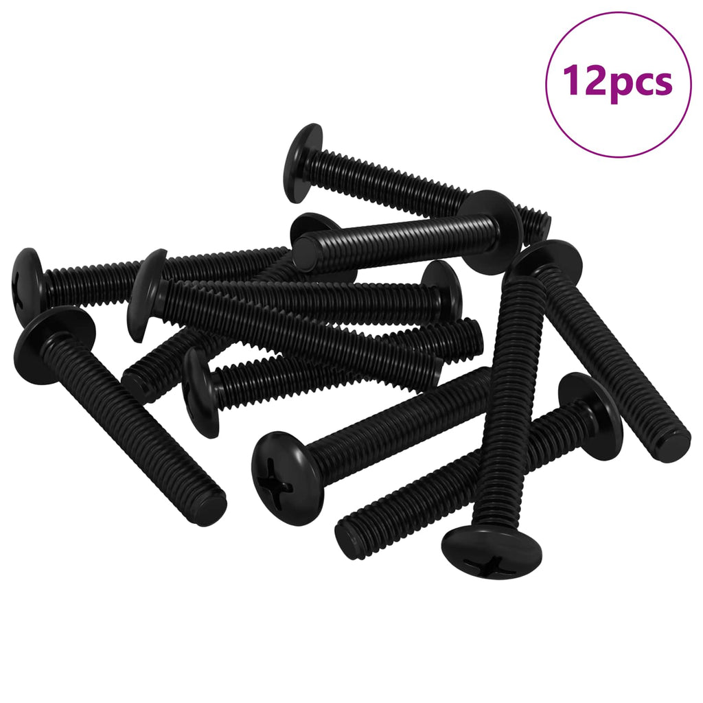 vidaXL Śruba 12 pcs Srebrny 5 x 30 mm Żelazo