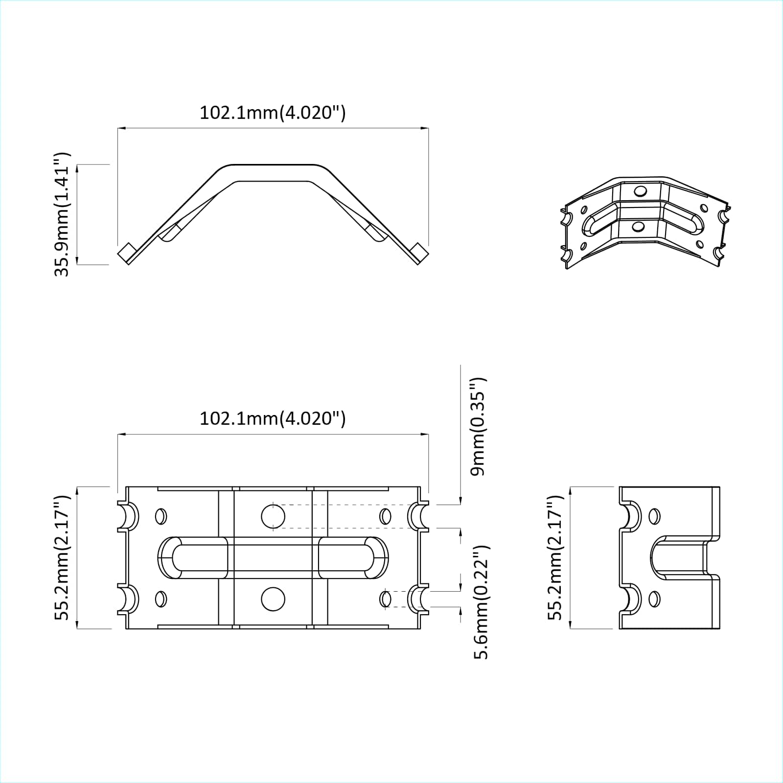 vidaXL Uchwyt 12 pcs Powlekana cynkiem 106 x 55 x 1,5mm Stal