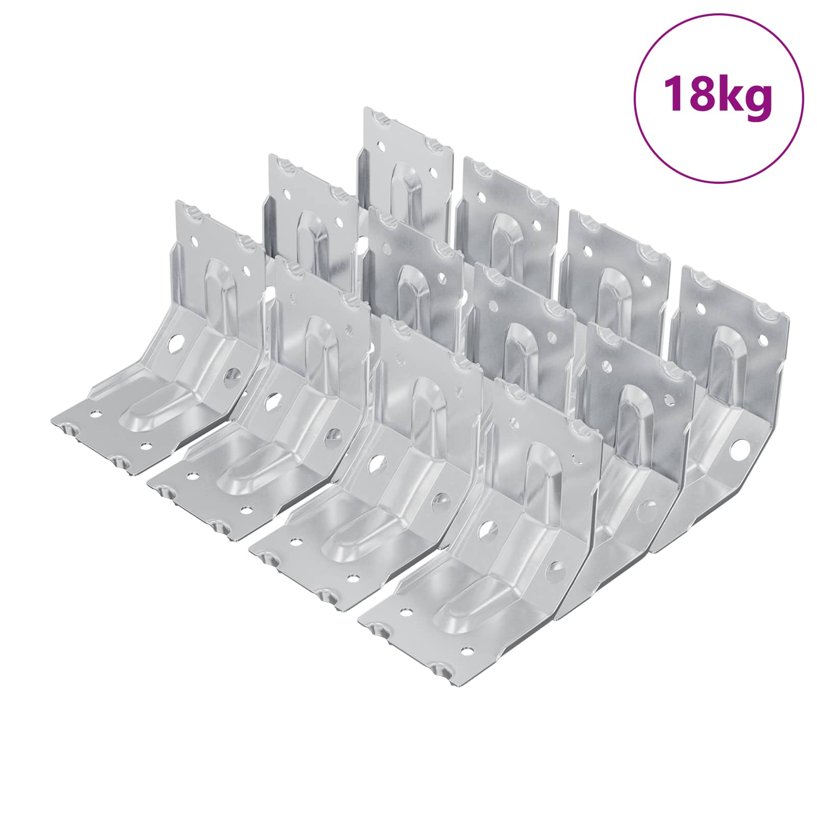 vidaXL Uchwyt 212 pcs Powlekana cynkiem 106 x 55 x 1,5mm Stal