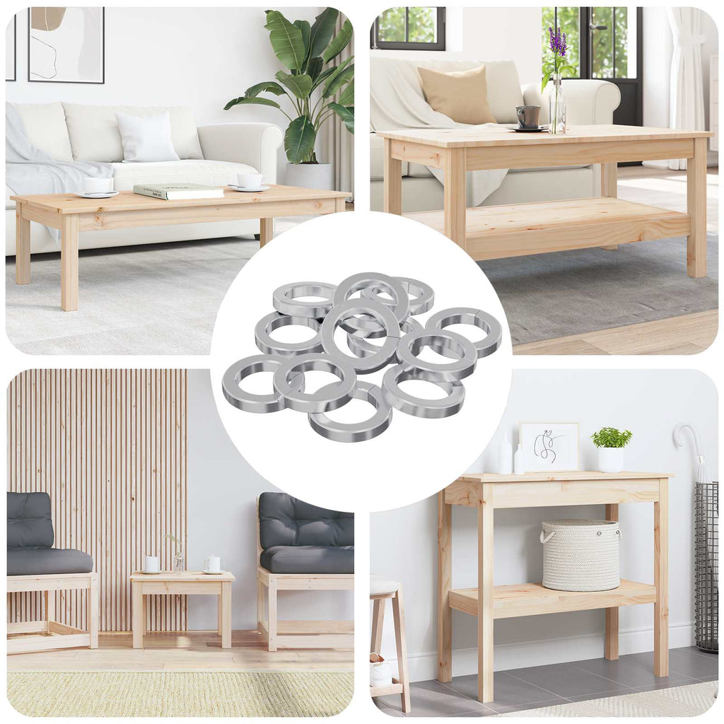 vidaXL Podkładka sprężynowa 12 pcs Biały 13 x 1 mm Żelazo