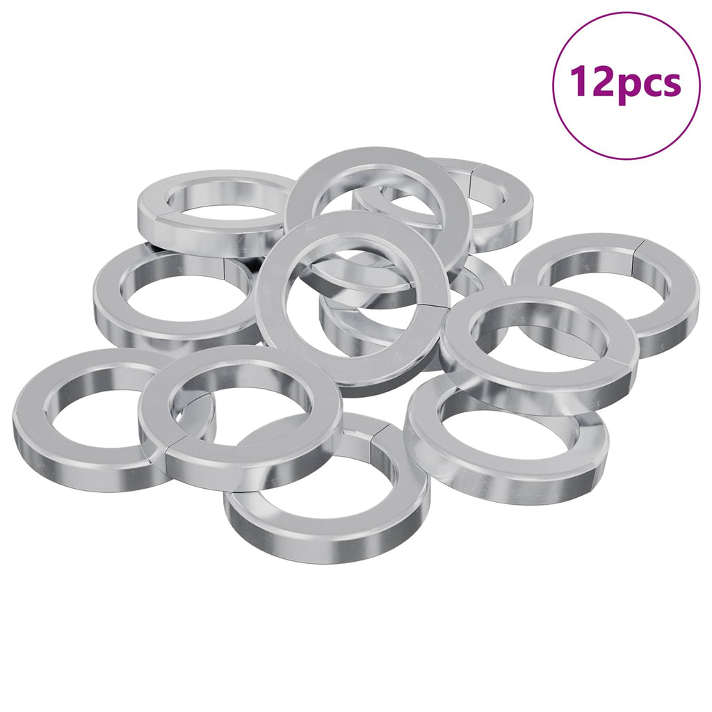 vidaXL Podkładka sprężynowa 12 pcs Biały 13 x 1 mm Żelazo