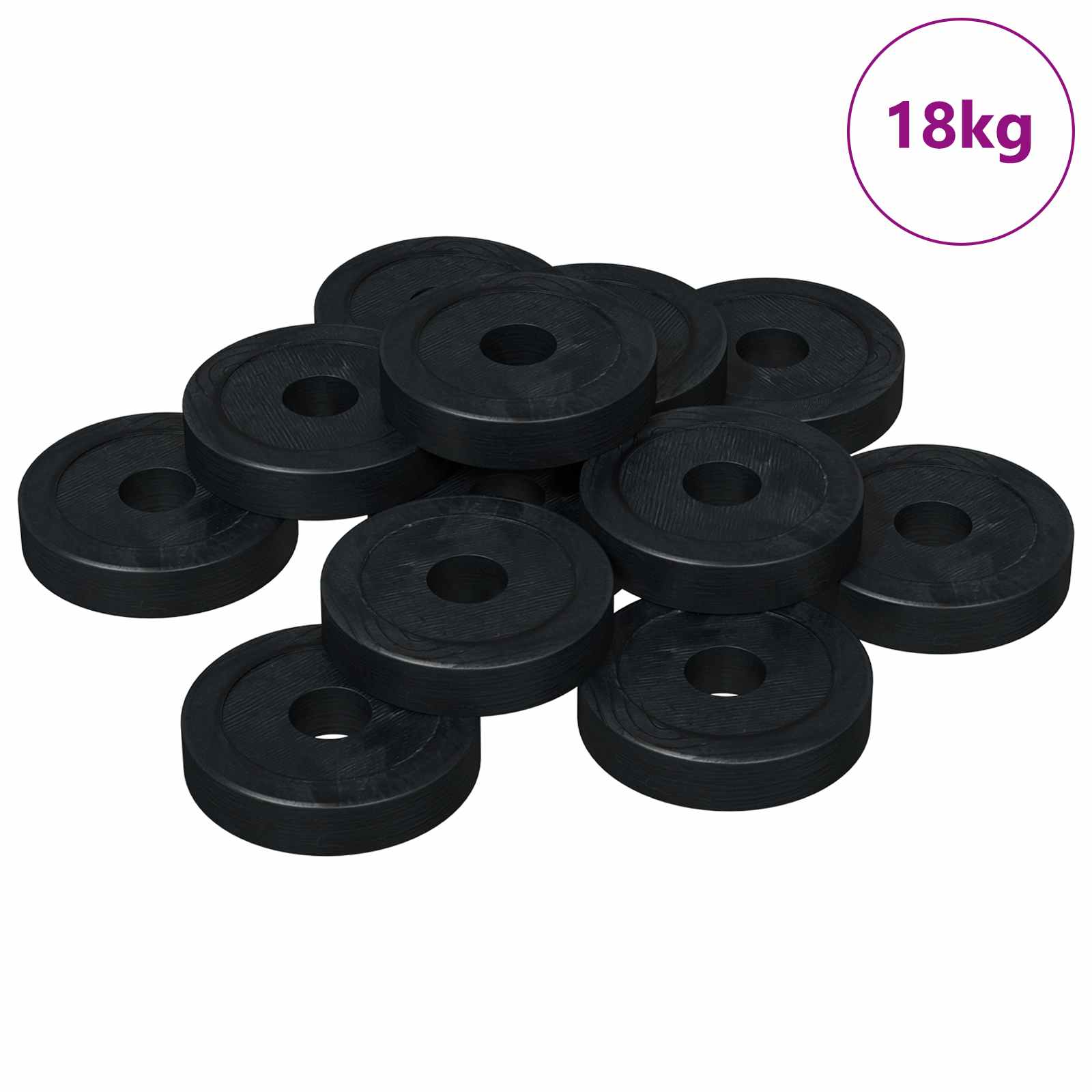 vidaXL odpowiedni do podkładki płaskiej 36000 pcs Czarny ∅15 x 3 mm