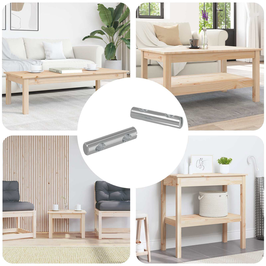 vidaXL Nakrętka 2 pcs Powlekana cynkiem 60 x 12 mm Żelazo