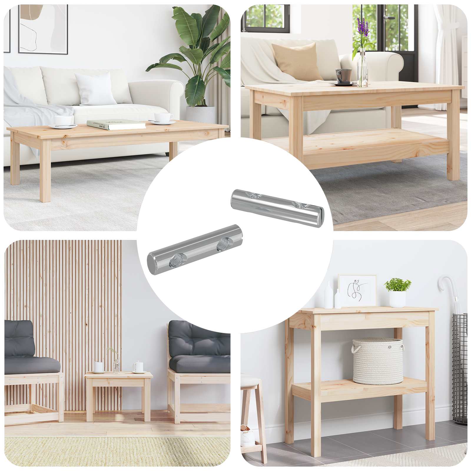 vidaXL Nakrętka 2 pcs Powlekana cynkiem 60 x 12 mm Żelazo