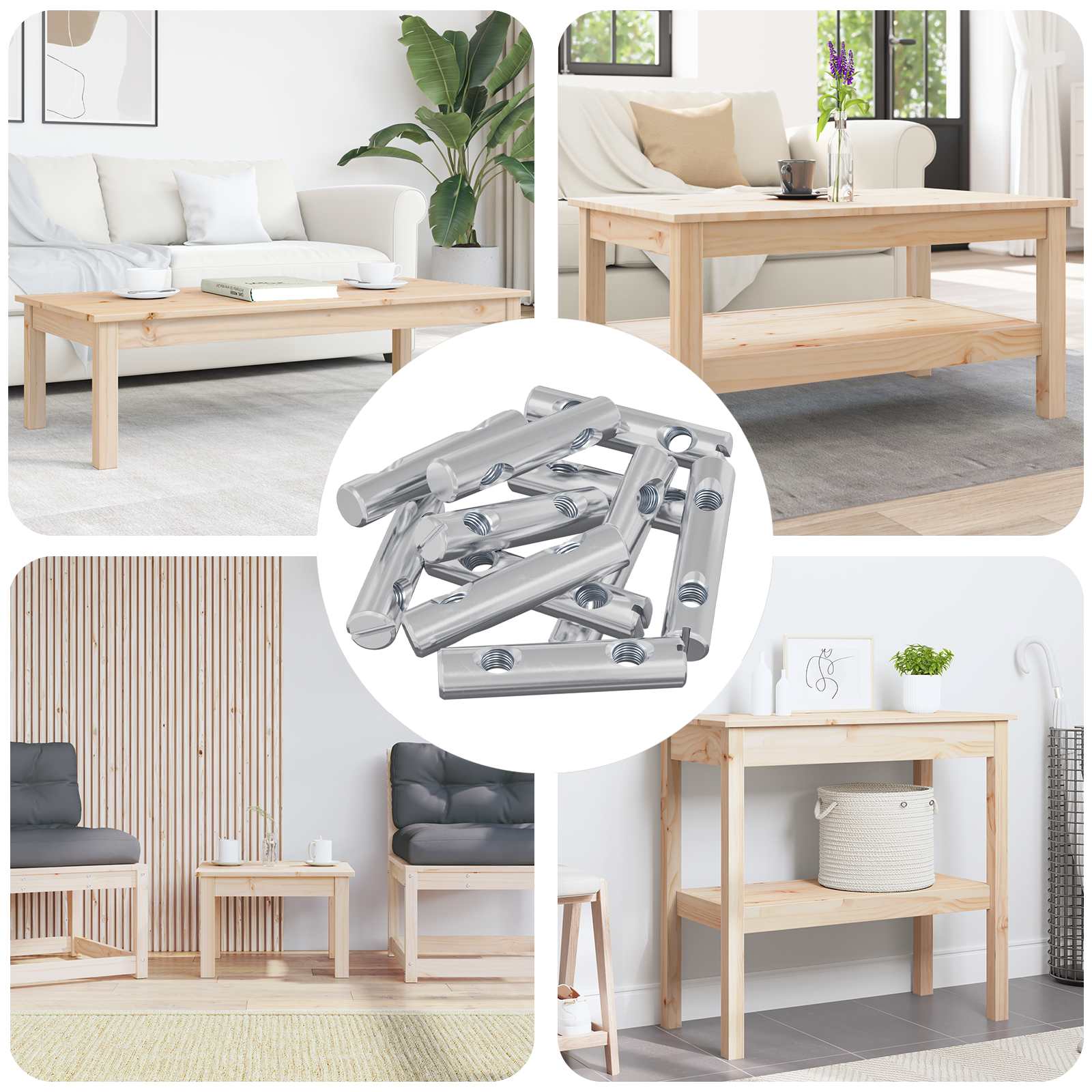 vidaXL Nakrętka 413 pcs Powlekana cynkiem 60 x 12 mm Żelazo