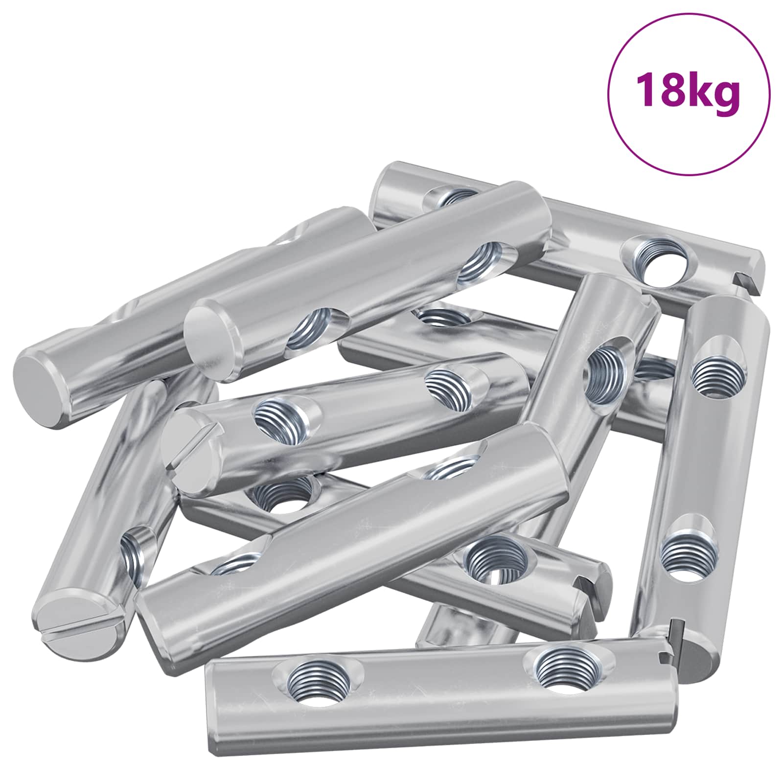 vidaXL Nakrętka 413 pcs Powlekana cynkiem 60 x 12 mm Żelazo