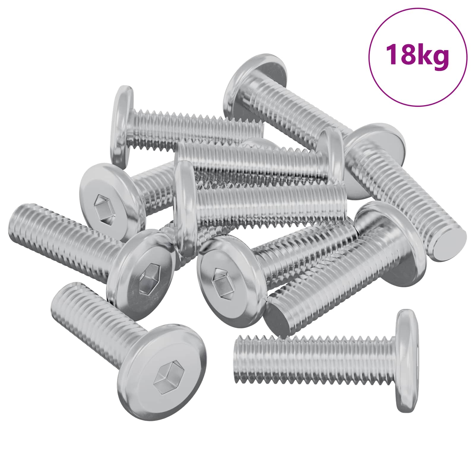 vidaXL Śruba 1593 pcs Srebrny 8 x 25 mm Stal