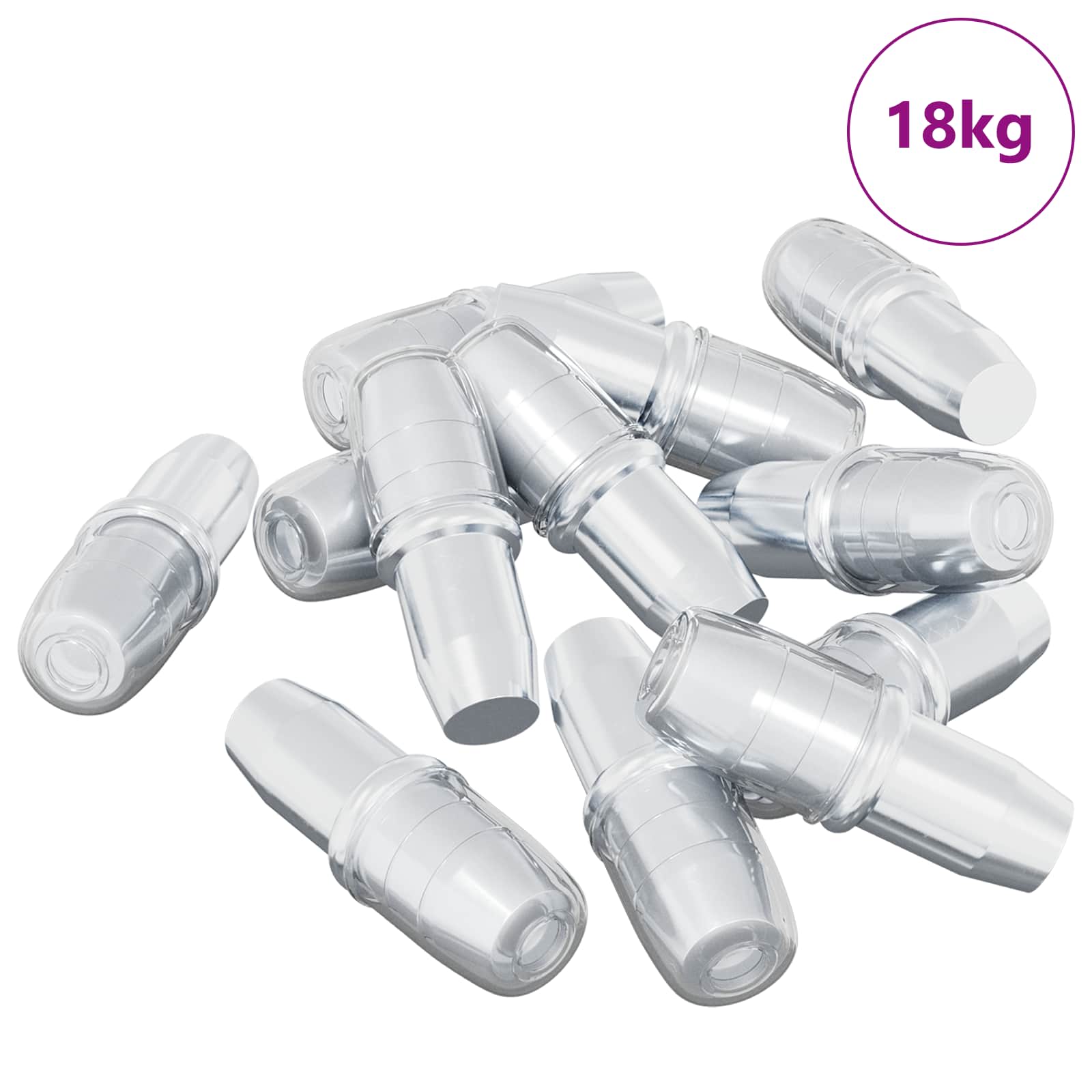 vidaXL Wieszak na półki 7200 pcs Srebrny 7 x 16 mm Żelazo