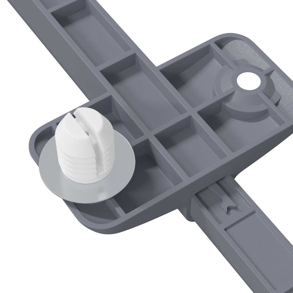 vidaXL Tłumik z miękkim zamknięciem 2 pcs Szary 125 x 47 x 15 mm PP