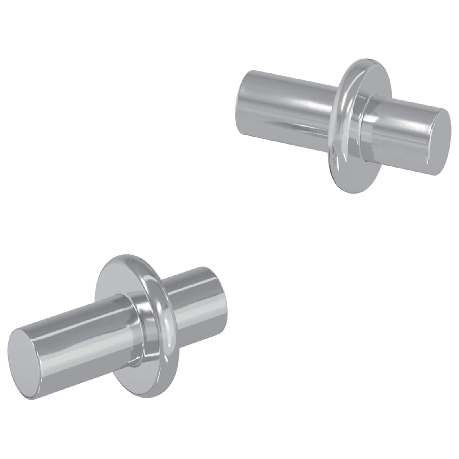 vidaXL Wieszak na półki 2 pcs Srebrny 8,6 x 8,6 x 14,6 mm Stal