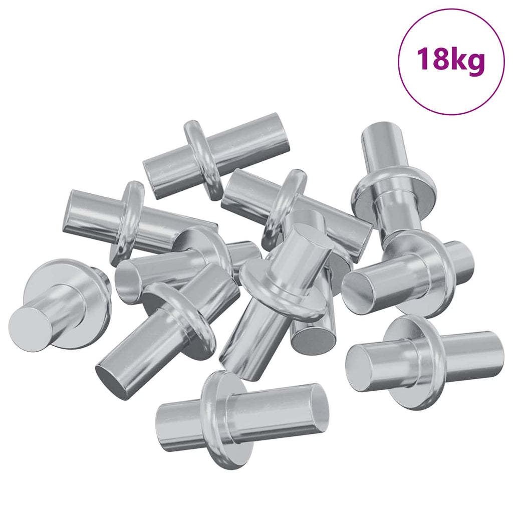 vidaXL Wieszak na półki 4500 pcs Srebrny 8,6 x 8,6 x 14,6 mm Stal