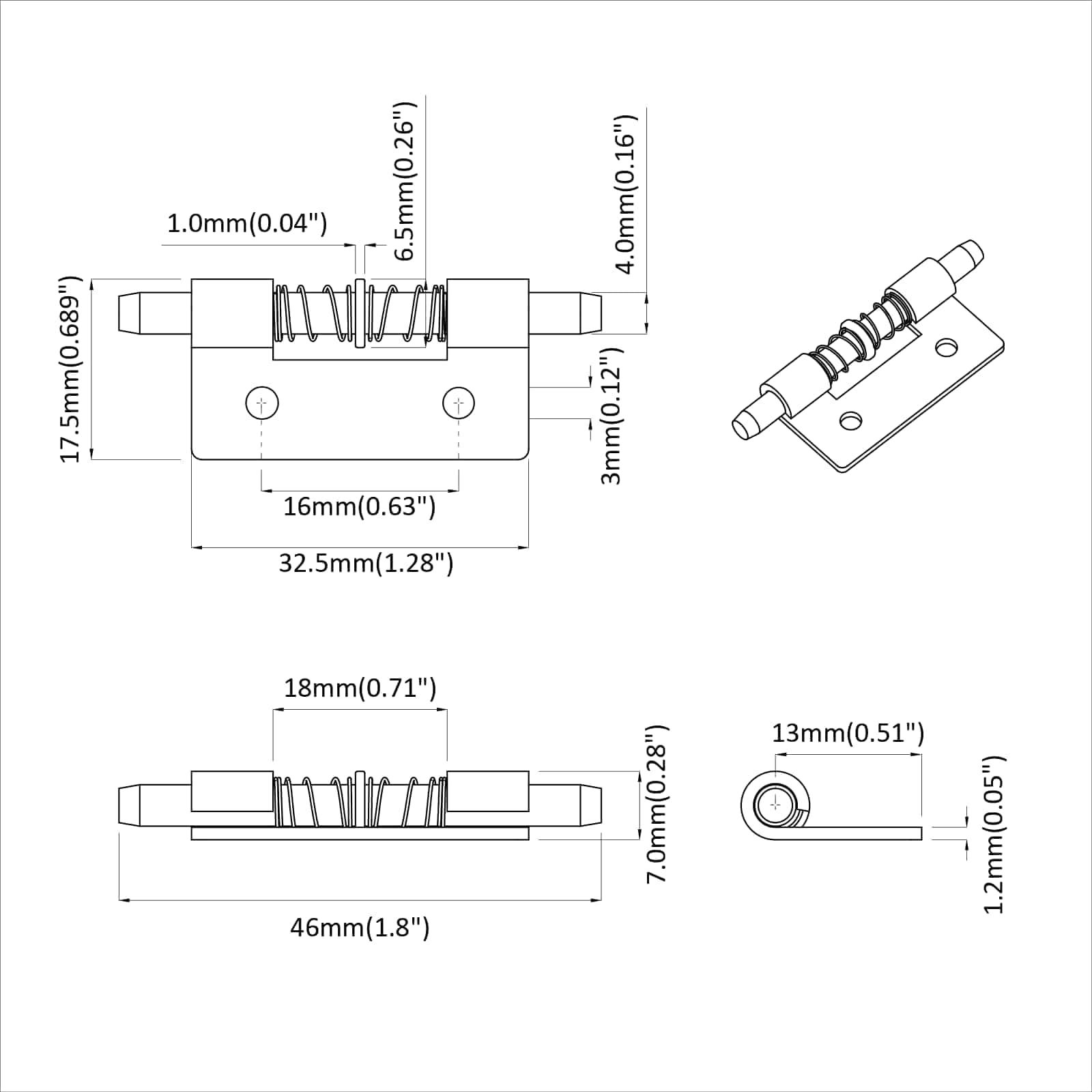 vidaXL Zamek 2 pcs Srebrny 46 x 17 x 1,2 mm Stal