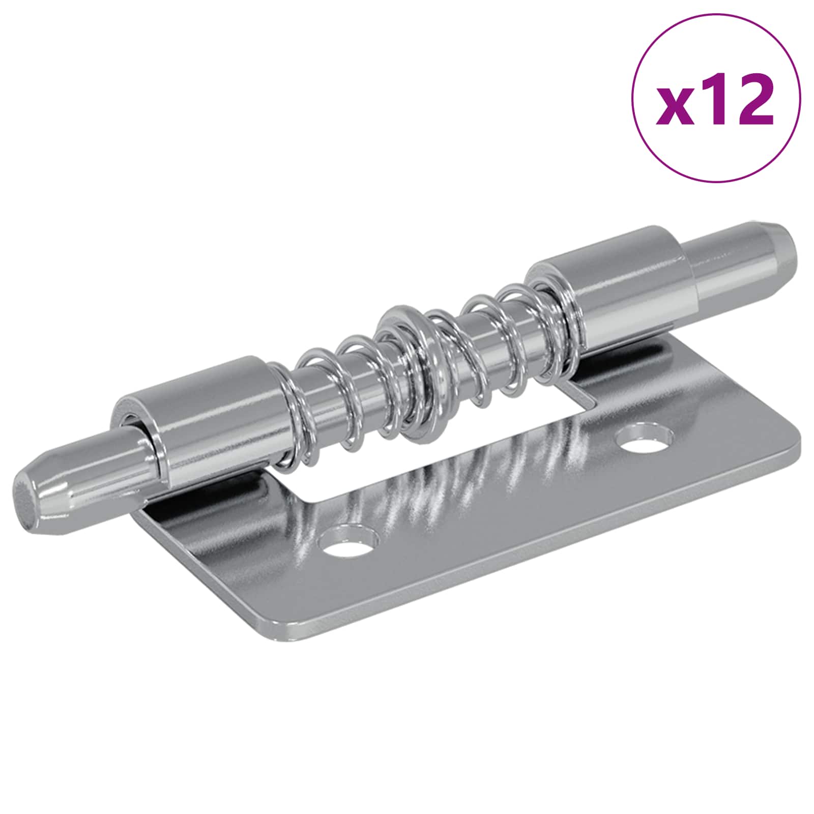 vidaXL Zamek 12 pcs Srebrny 46 x 17 x 1,2 mm Stal