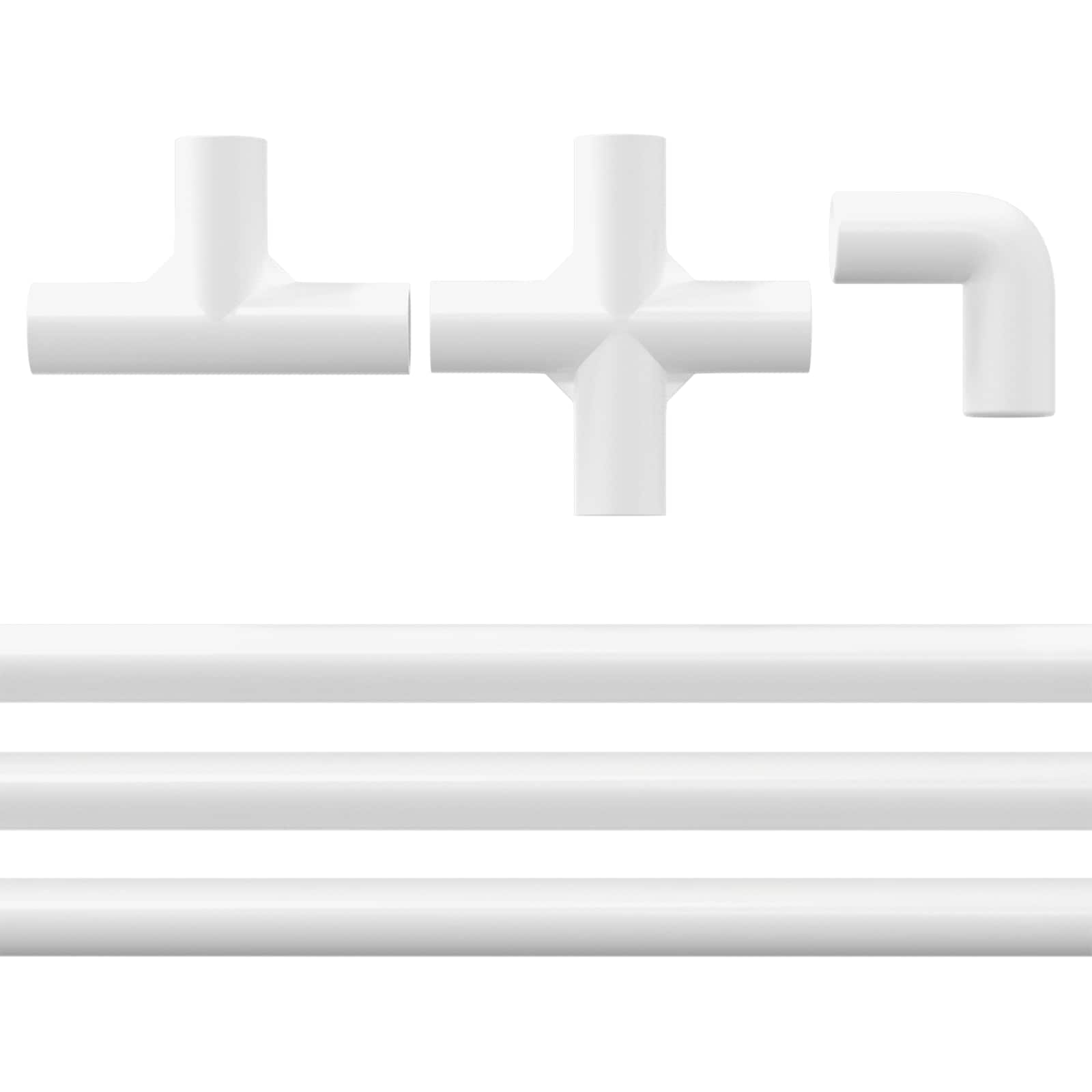 vidaXL Rura PVC 12 pcs Biały 12,2 x 1,8 x 500 mm PP, PE