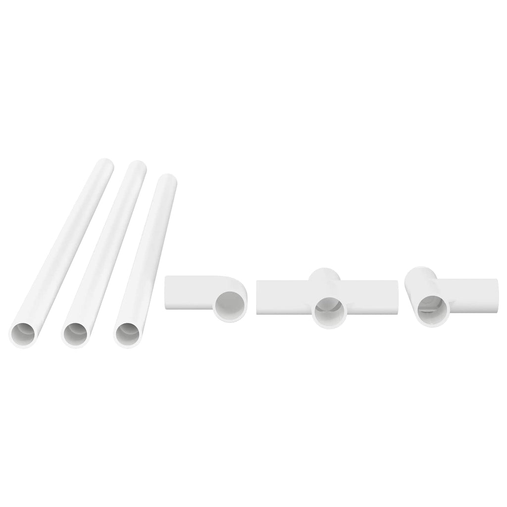 vidaXL Rura PVC 12 pcs Biały 12,2 x 1,8 x 500 mm PP, PE