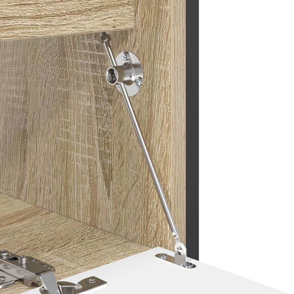 vidaXL Zawias z uchwytem 2 pcs Srebrny 190 mm Żelazo