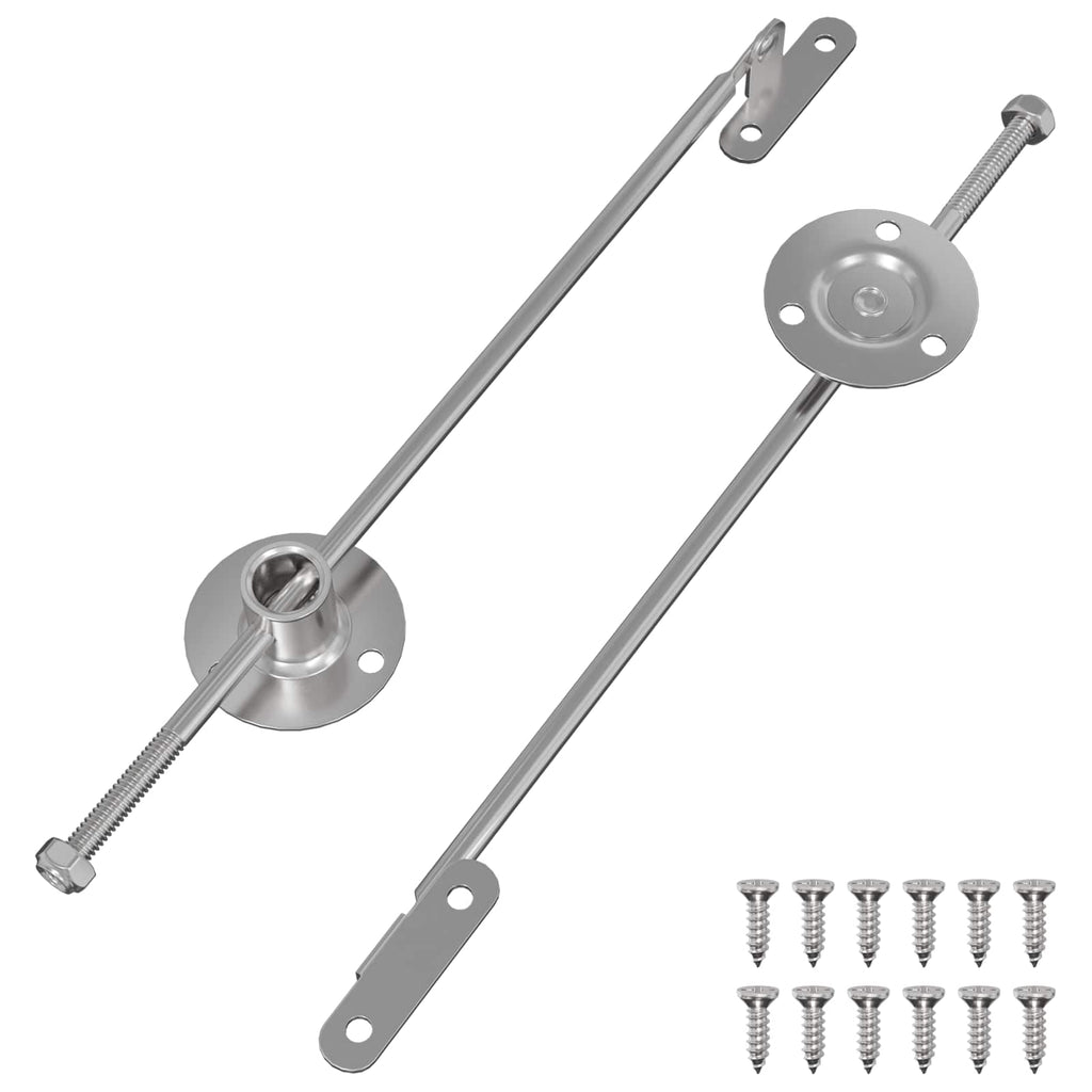 vidaXL Zawias z uchwytem 2 pcs Srebrny 190 mm Żelazo