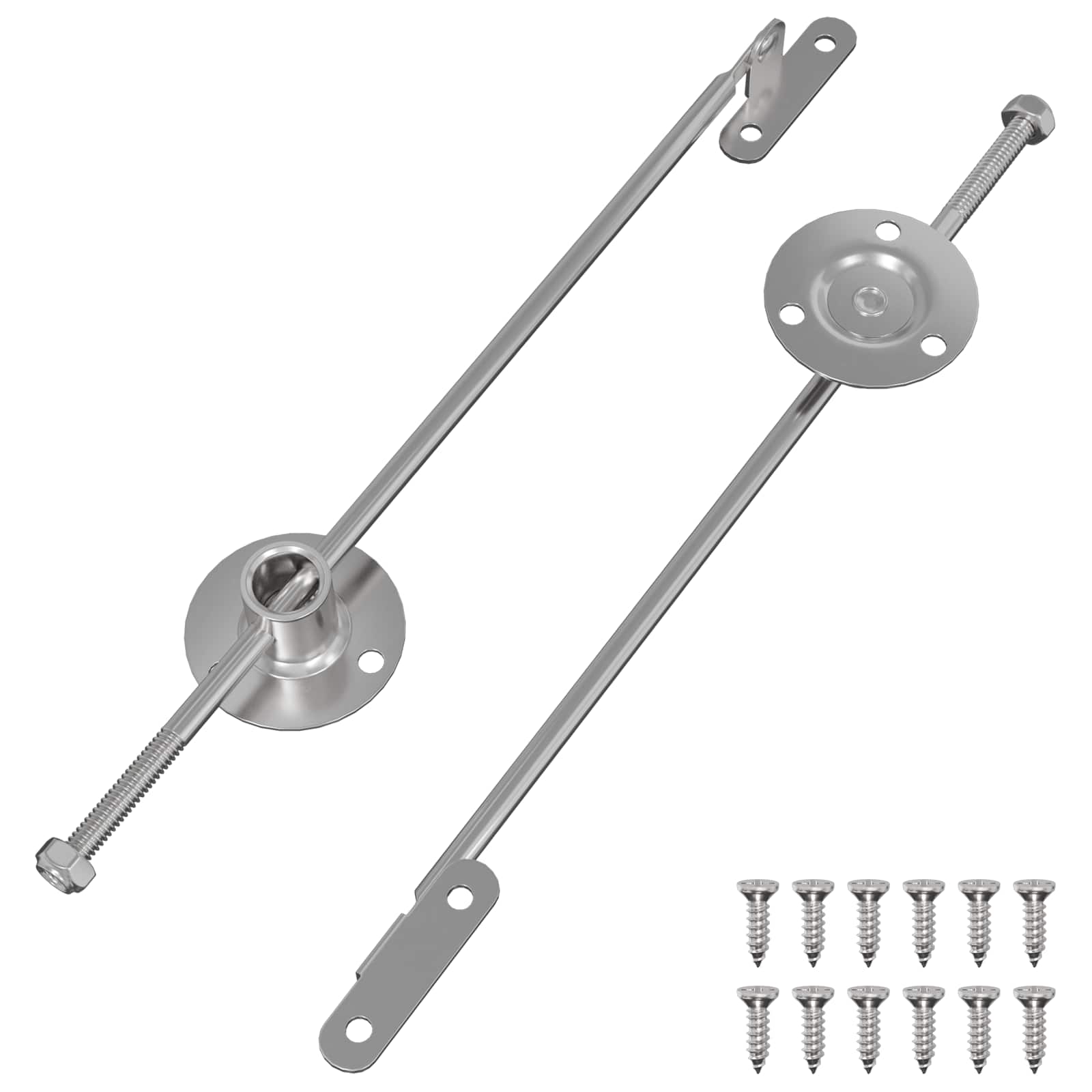 vidaXL Zawias z uchwytem 2 pcs Srebrny 190 mm Żelazo