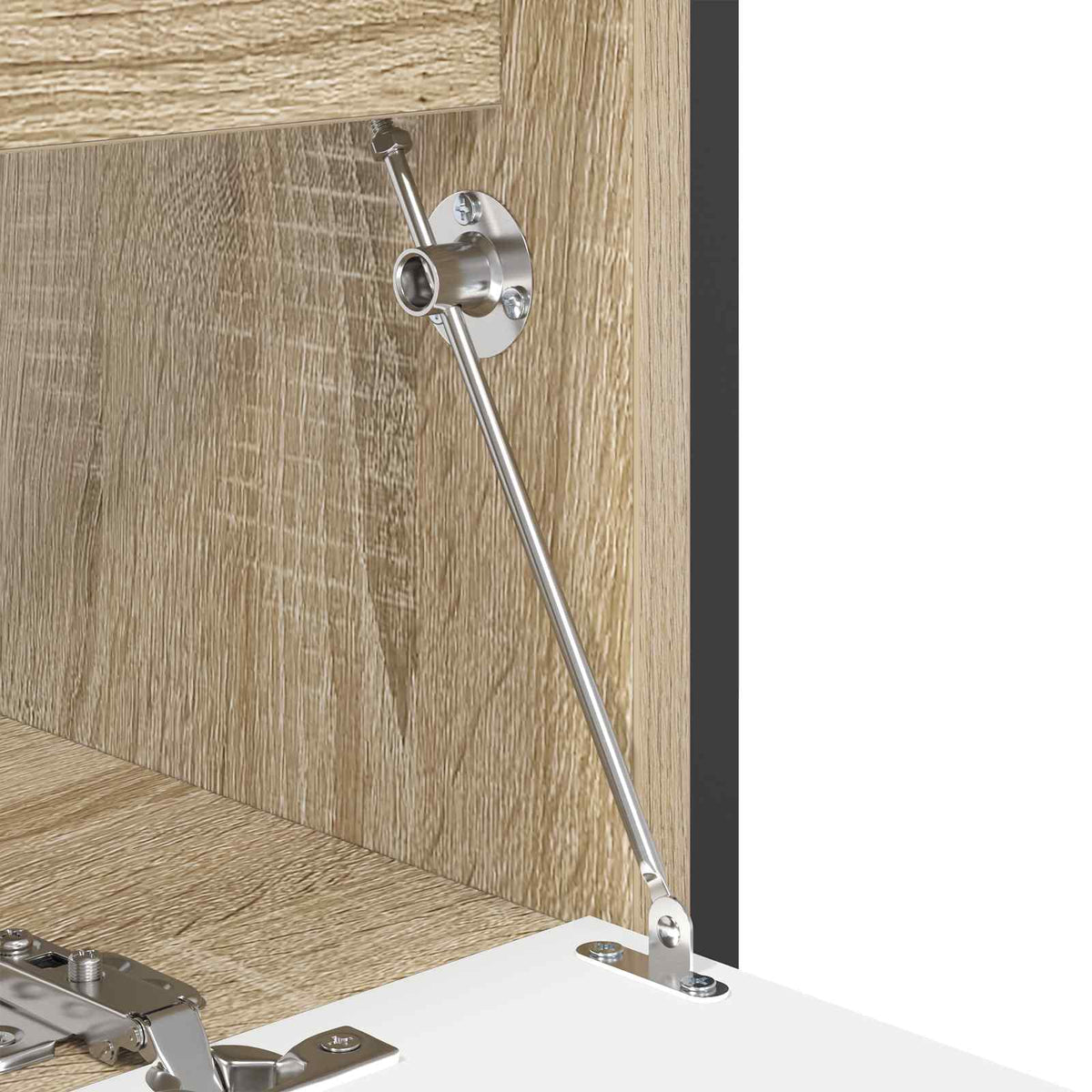 vidaXL Zawias z uchwytem 12 szt. Srebrny 190 mm Metal