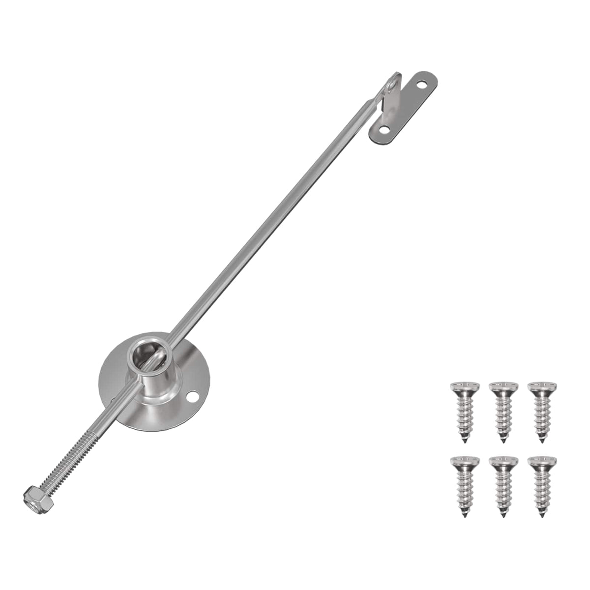 vidaXL Zawias z uchwytem 12 szt. Srebrny 190 mm Metal