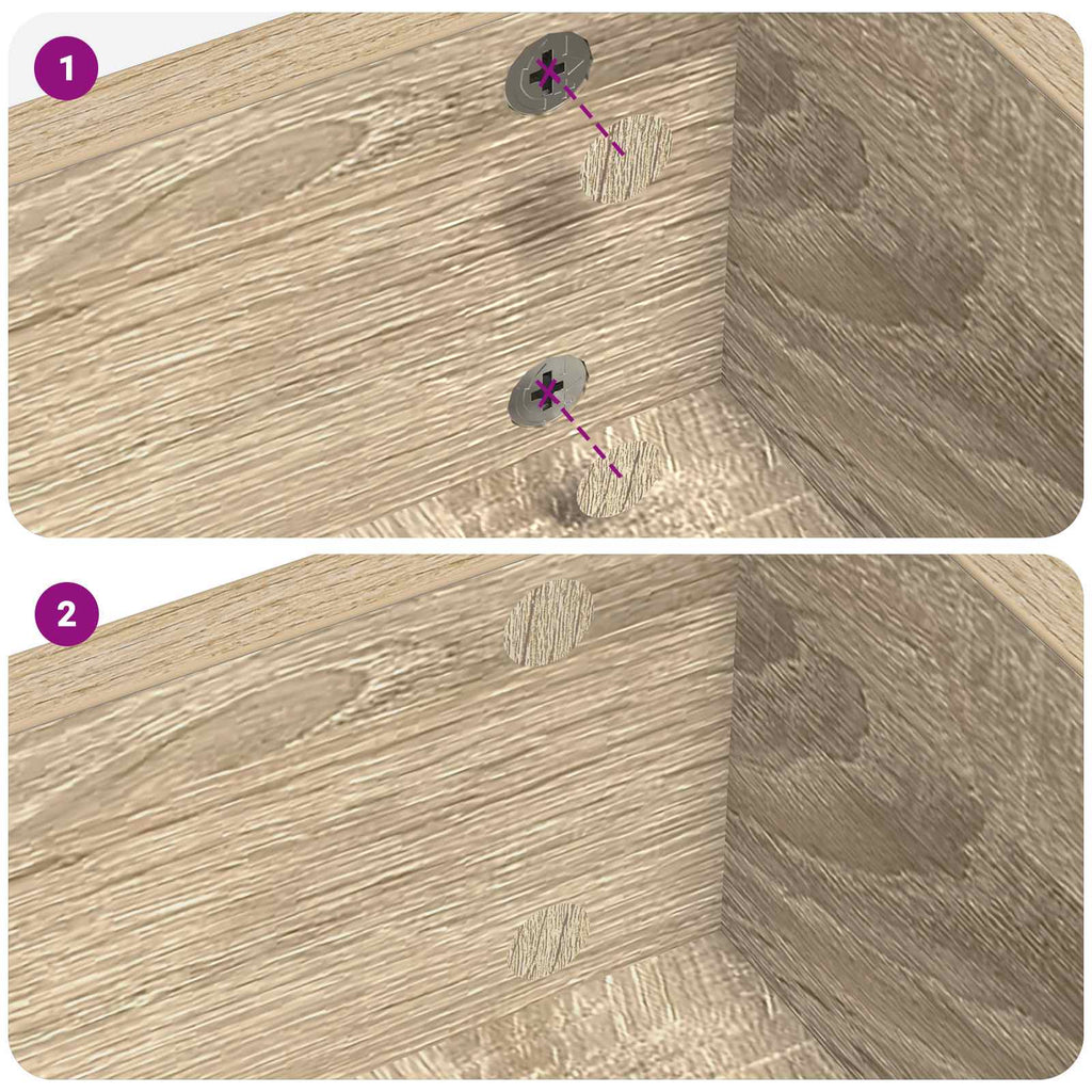 vidaXL Okładka Śrubowa Samoprzylepna 2 pcs Dąb Sonoma Ø 20 x 0,5 mm