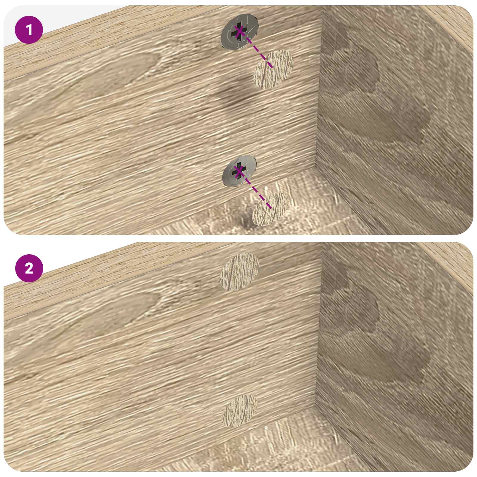 vidaXL Okładka Śrubowa Samoprzylepna 12 pcs Dąb Sonoma Ø 20 x 0,5 mm