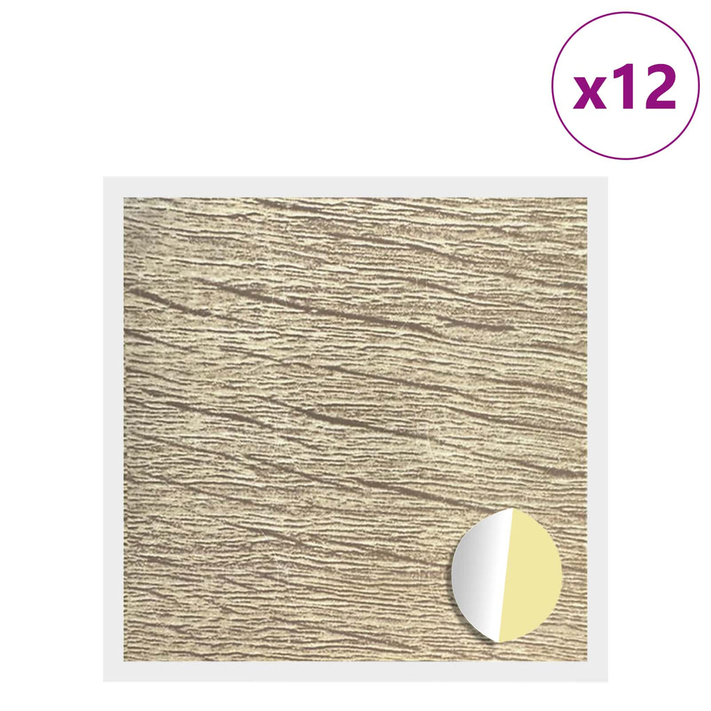 vidaXL Okładka Śrubowa Samoprzylepna 12 pcs Dąb Sonoma Ø 20 x 0,5 mm