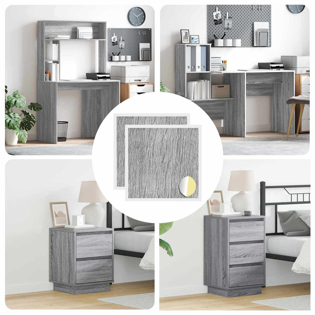 vidaXL Okładka Śrubowa Samoprzylepna 2 pcs Szary Sonoma Ø 20 x 0,5 mm