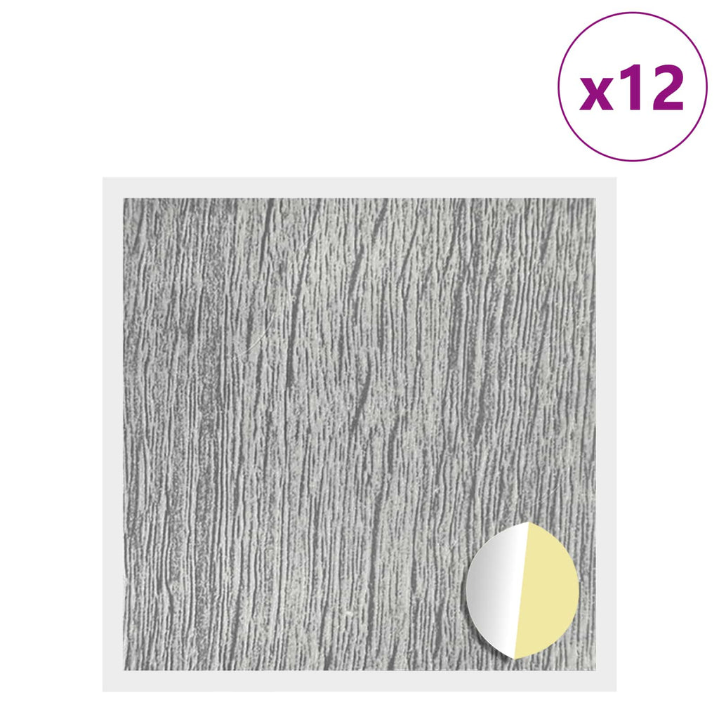 vidaXL Okładka Śrubowa Samoprzylepna 12 pcs Szary Sonoma Ø 20 x 0,5 mm