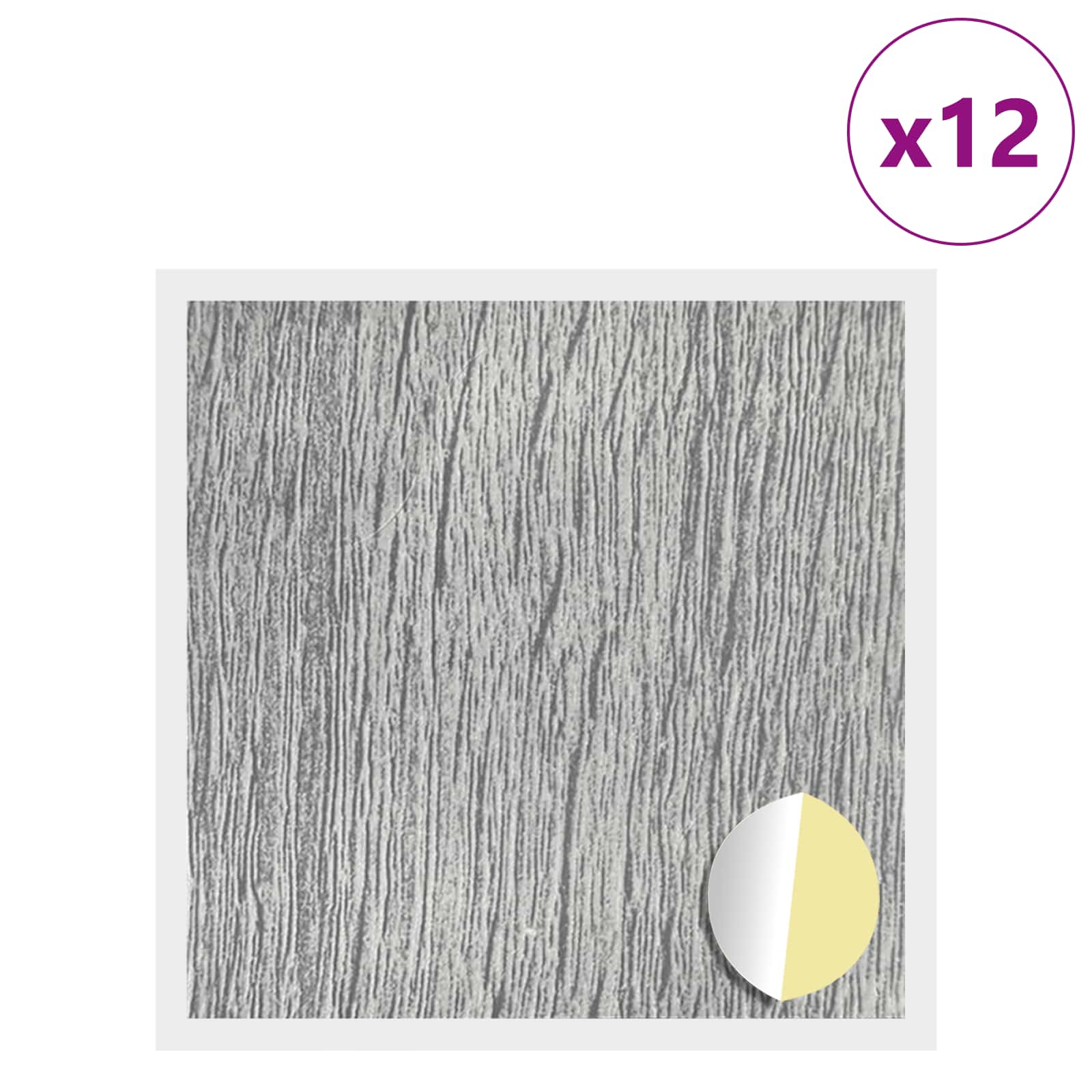 vidaXL Okładka Śrubowa Samoprzylepna 12 pcs Szary Sonoma Ø 20 x 0,5 mm