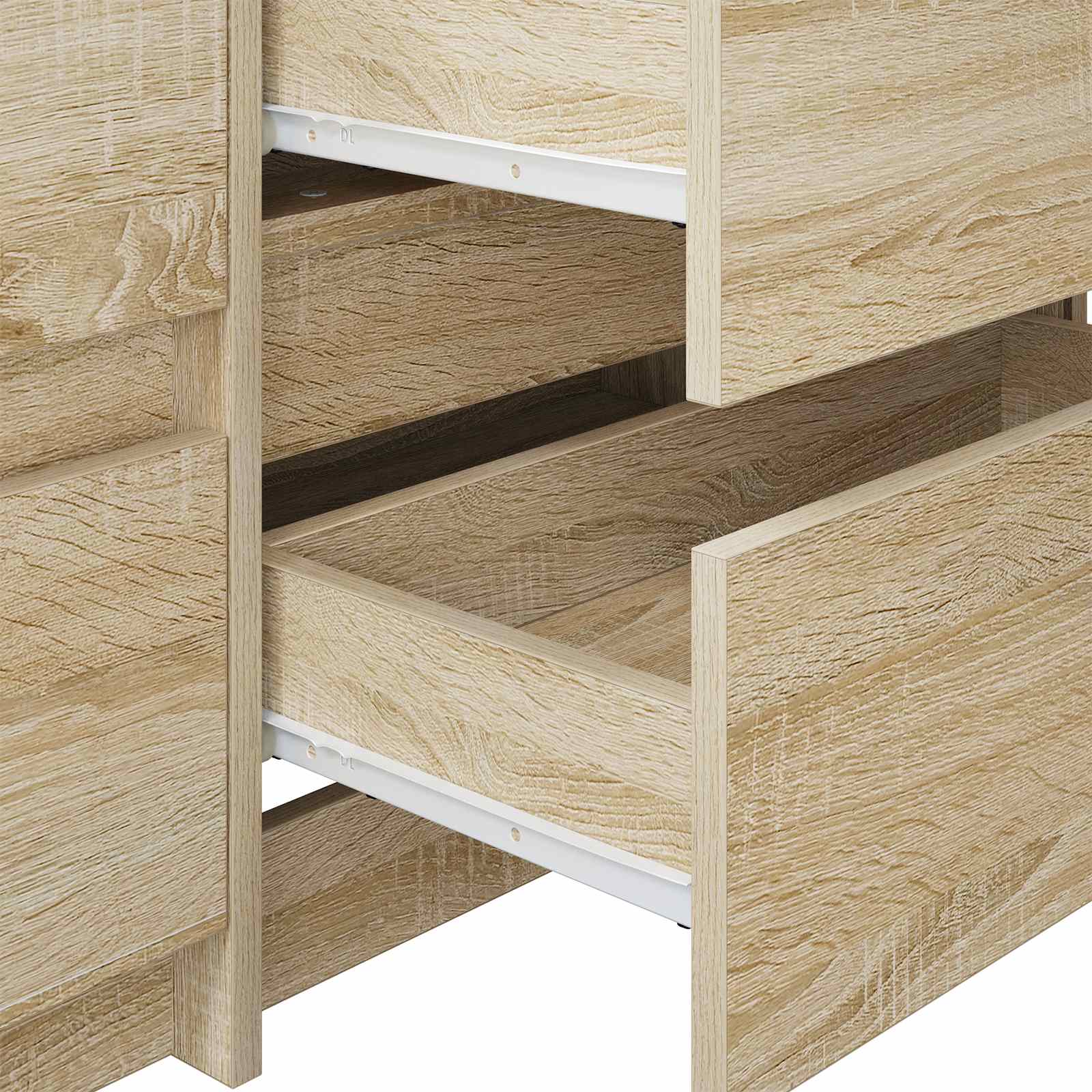 vidaXL Prowadnica szuflady 2 pcs Biały 250 mm Stal