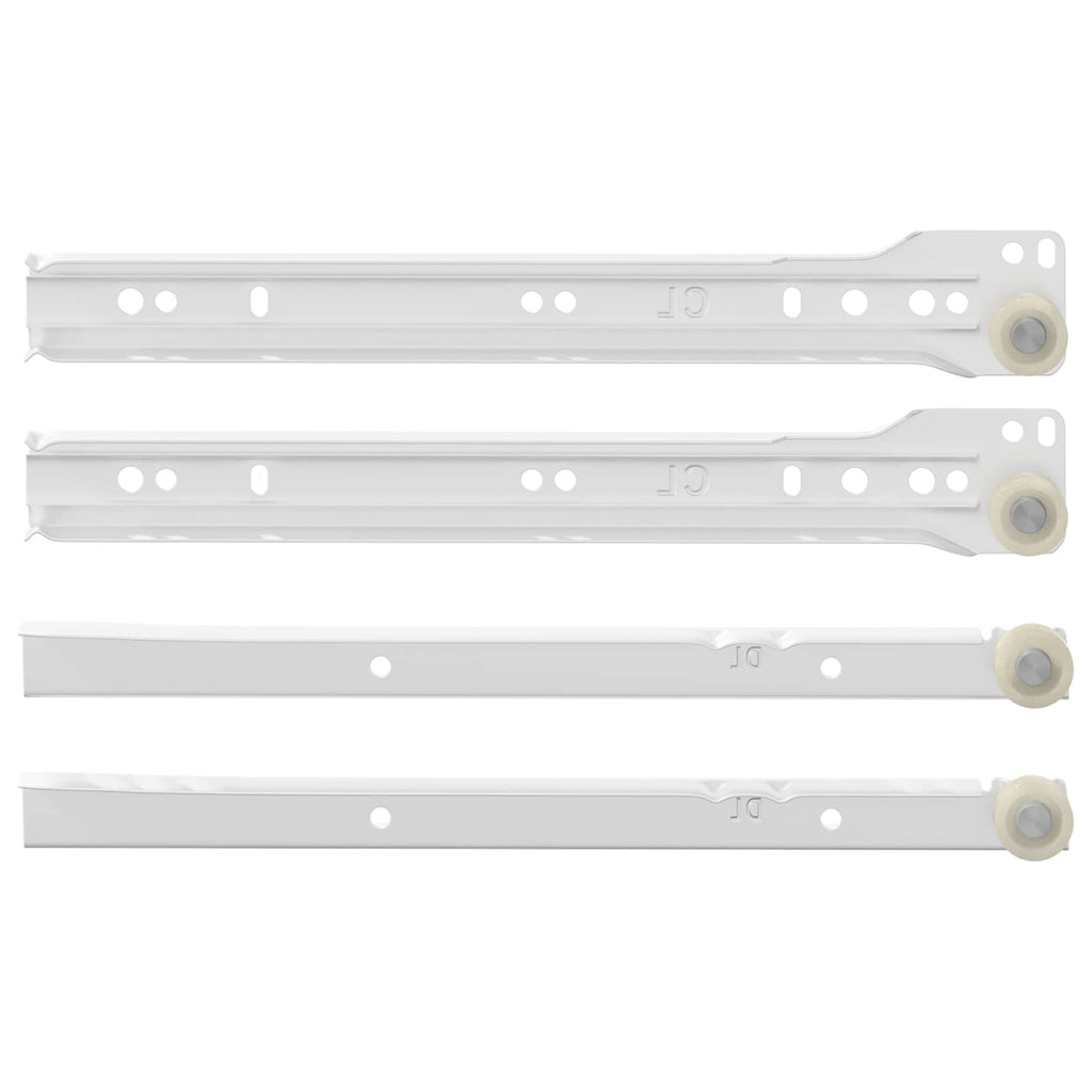 vidaXL Prowadnica szuflady 12 pcs Biały 250 mm Stal