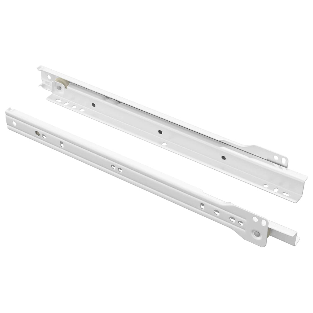 vidaXL Prowadnica szuflady 2 pcs Biały 300 mm Stal