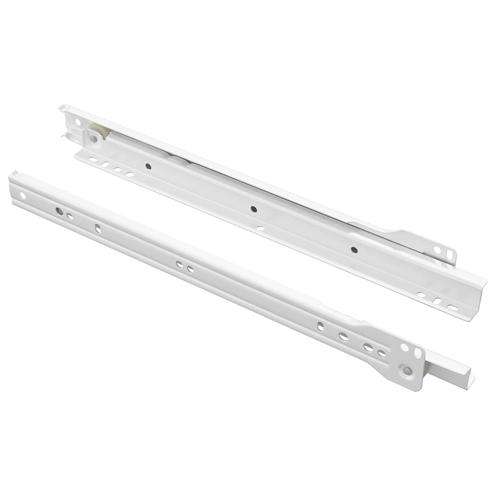 vidaXL Prowadnica szuflady 2 pcs Biały 300 mm Stal