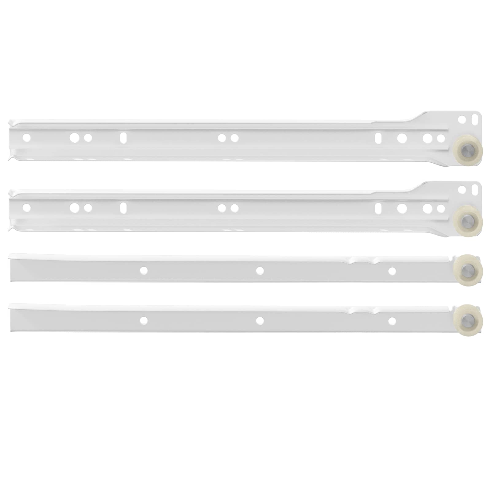 vidaXL Prowadnica szuflady 2 pcs Biały 300 mm Stal
