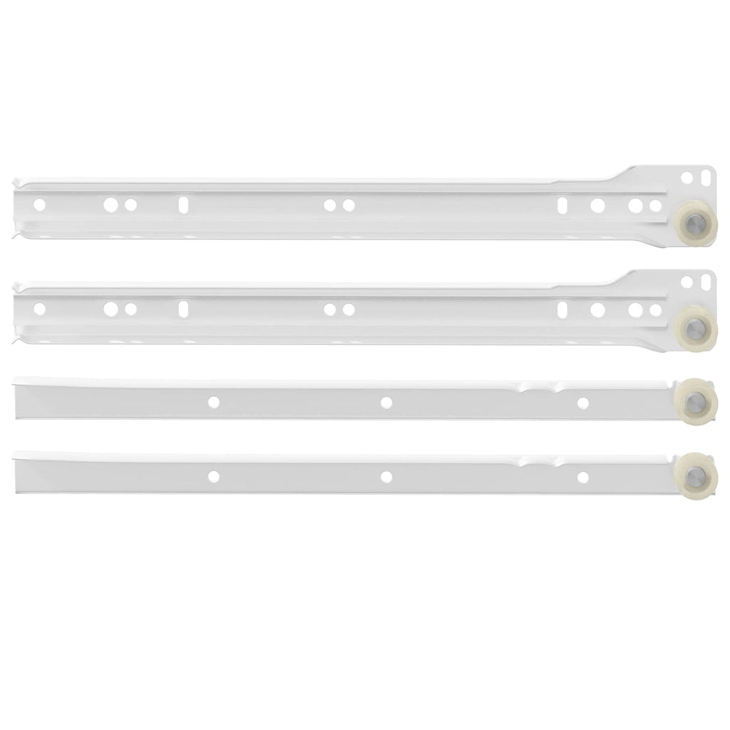 vidaXL Prowadnica szuflady 73 pcs Biały Stal