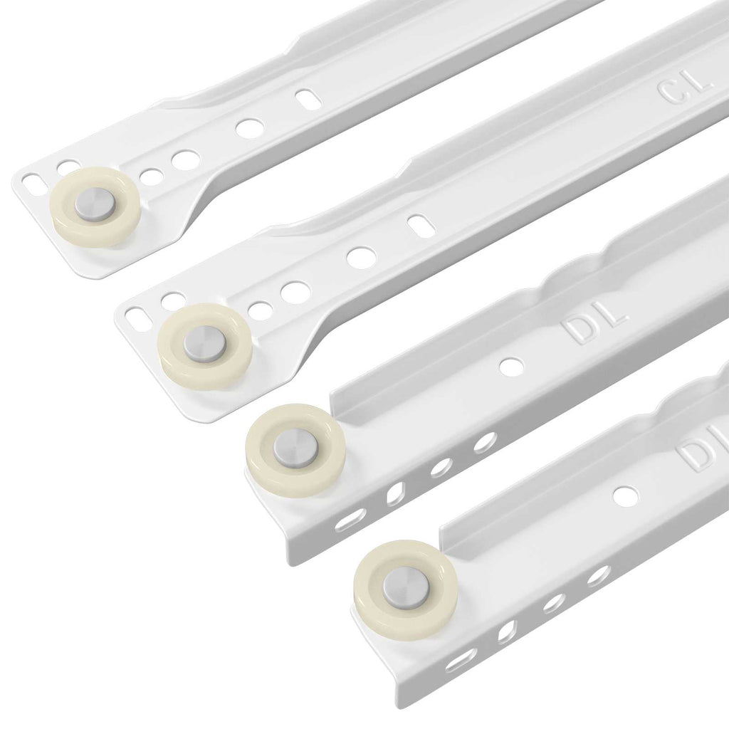 vidaXL Prowadnica szuflady 2 pcs Biały 350 mm Stal