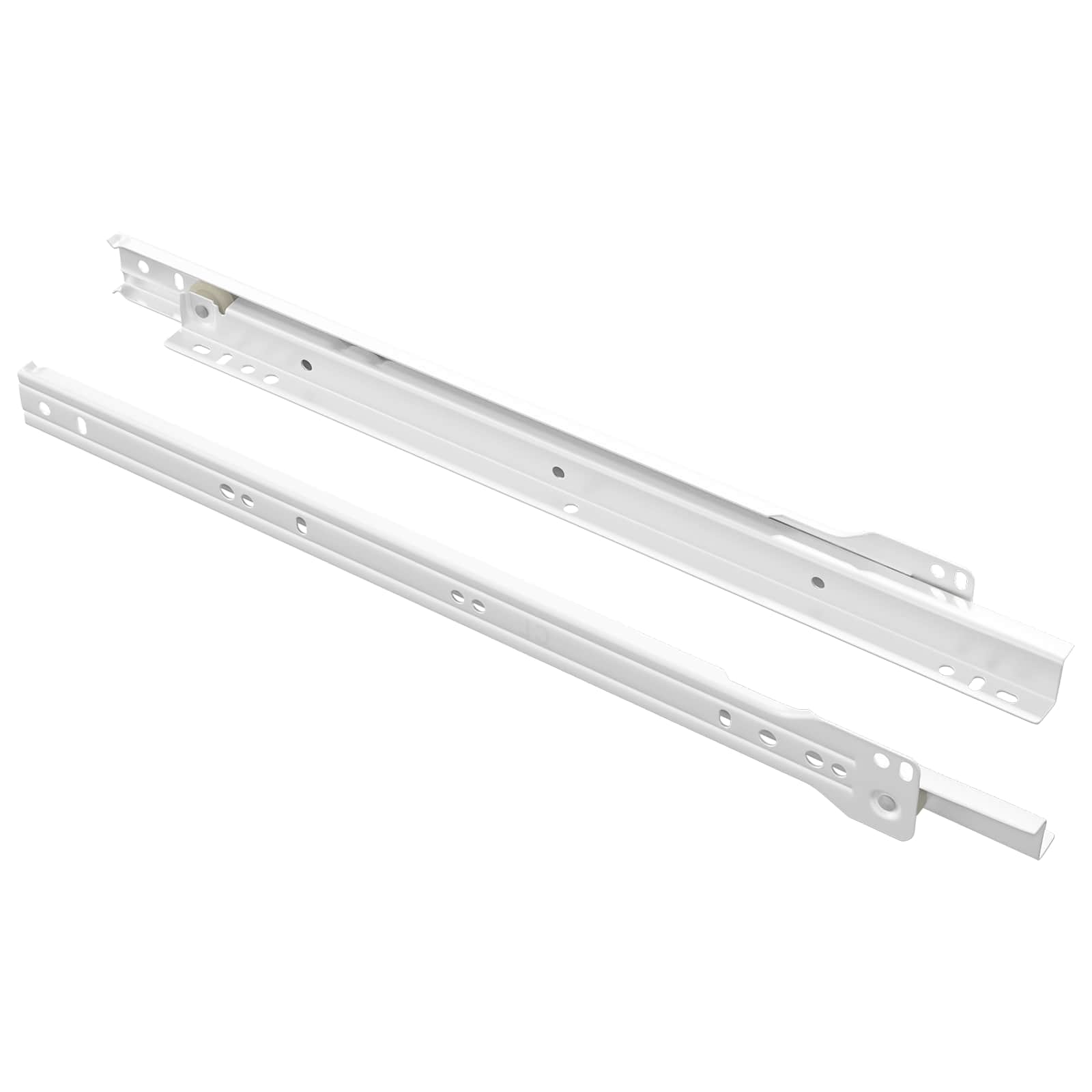 vidaXL Prowadnica szuflady 2 pcs Biały 350 mm Stal