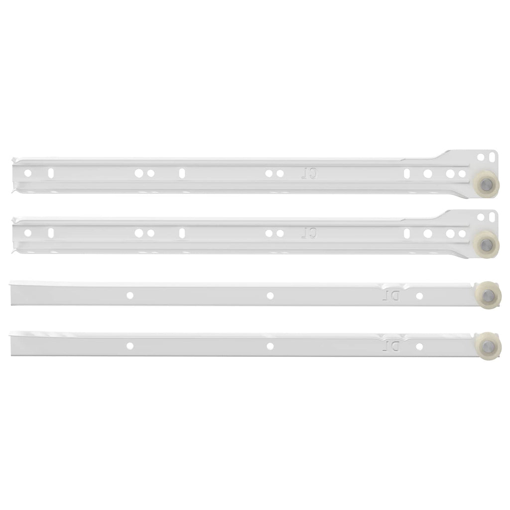 vidaXL Prowadnica szuflady 2 pcs Biały 350 mm Stal